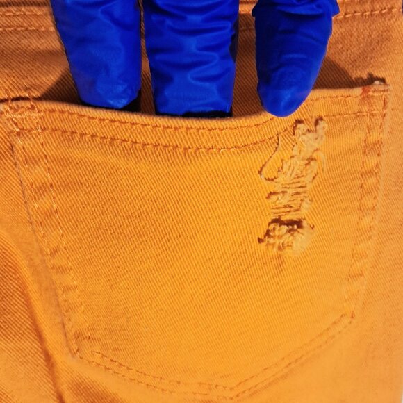 Emperial Orange Ripped Skinny Women's Jeans Size 5 Size S. - Picture 5 of 17